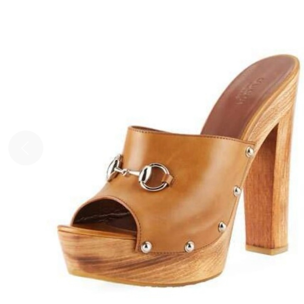 Gucci Morena Leather Platform Clog size 39